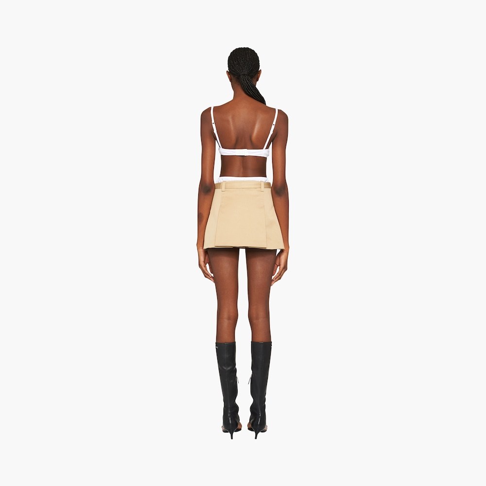 Miu Miu Chino Miniskirt In Gray