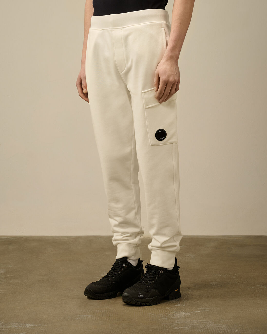 C.p. Company Diagonal Raised Track Pants In Neutral