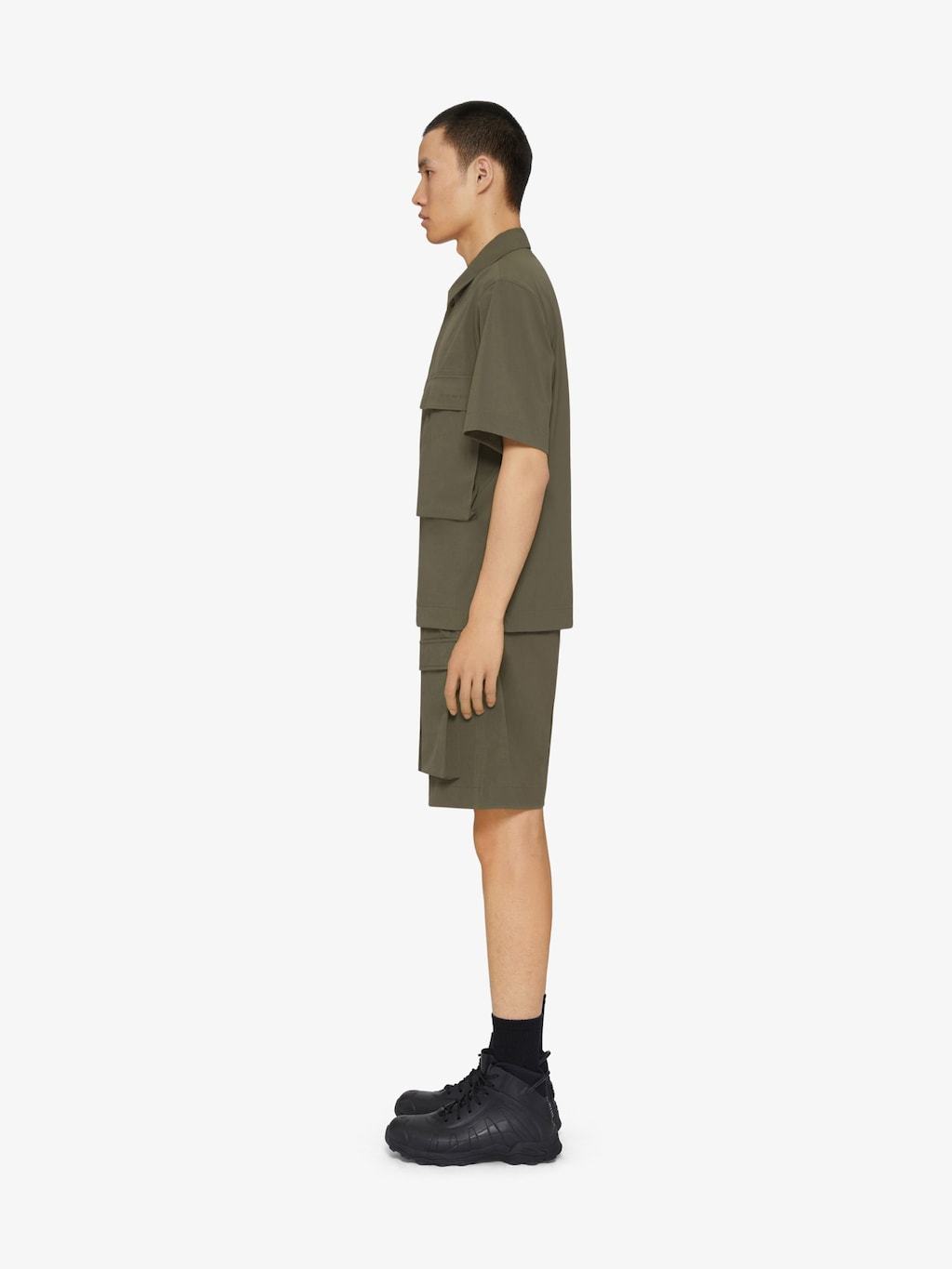 Givenchy Workwork Bermuda Shorts In Green