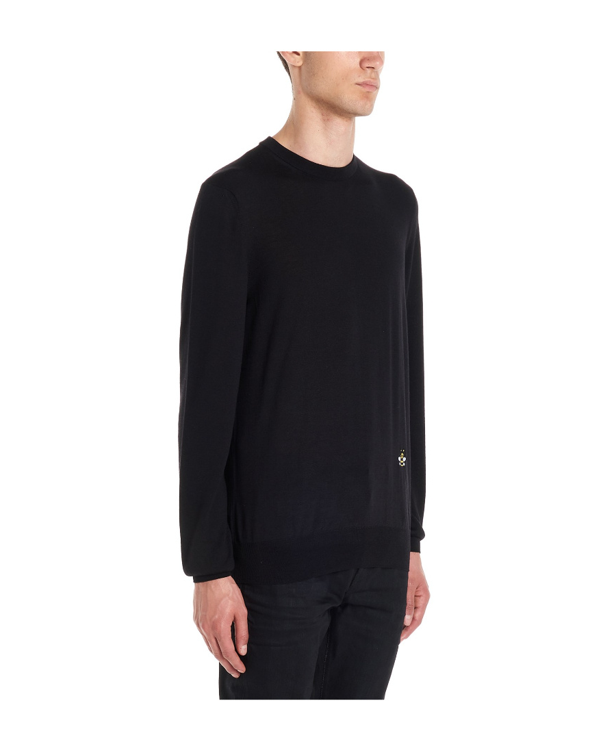 Dior X Kaws Bee Embroidered Pullover In Black