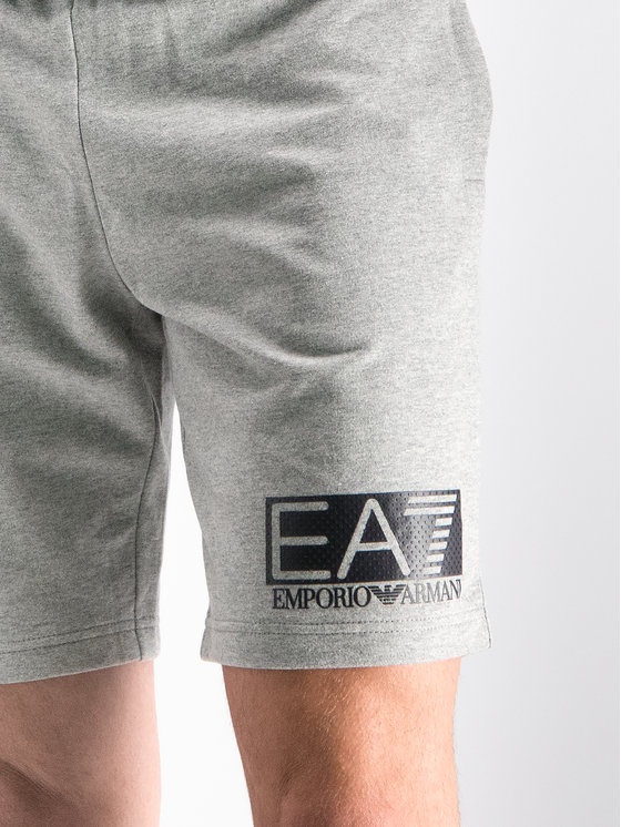 Ea7 Logo Shorts In Gray