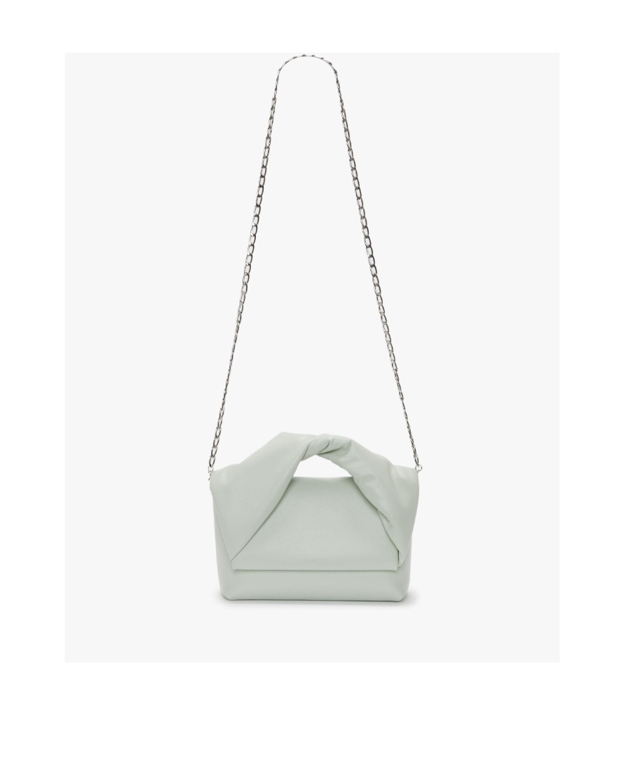 Shop Jw Anderson Large Twister Leather Tote Bag In Gray
