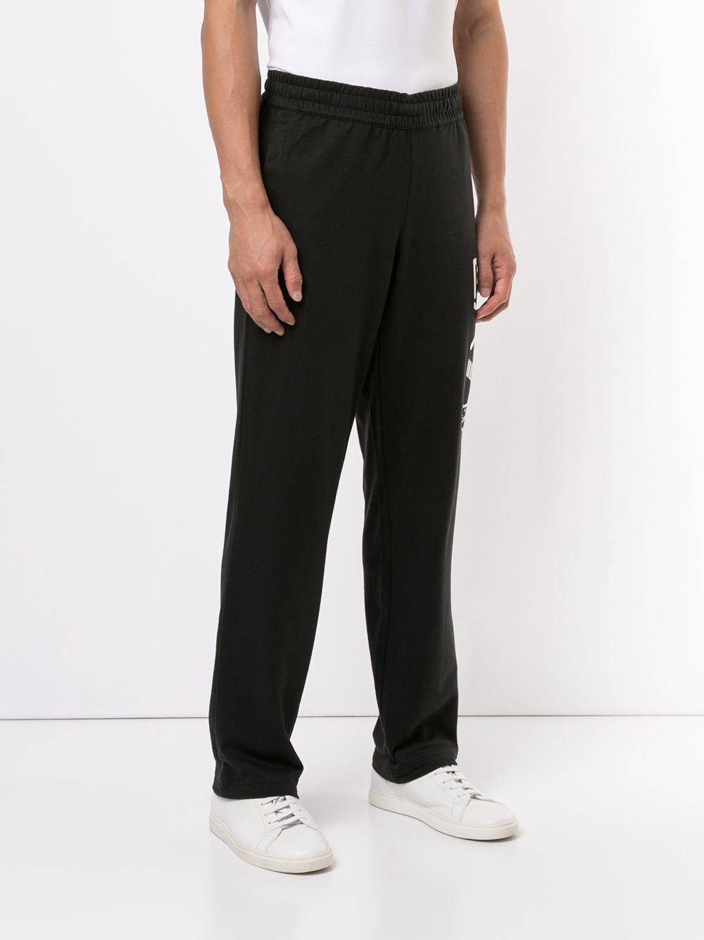 Ea7 Logo-print Track Pants In Black