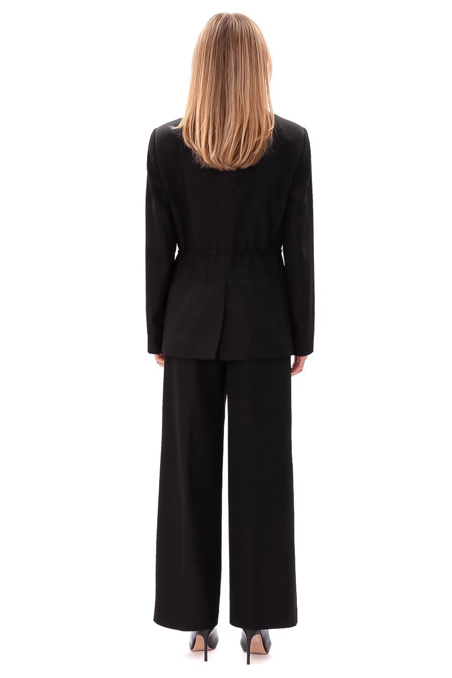 Karl Lagerfeld X Cara Delevingne Drawstring-waist Blazer In Black