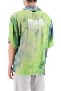 Msgm Logo Shirt In Green