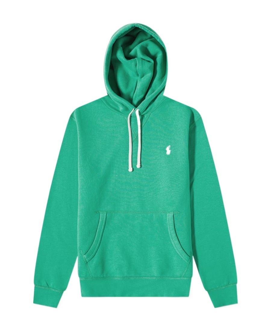 Polo Ralph Lauren Garment-dyed Fleece Hoodie In Green