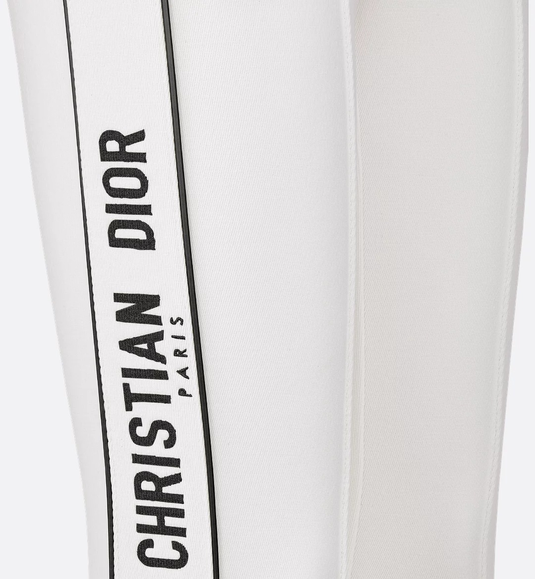 Dior Belt Loop Tight Ski Pants In White