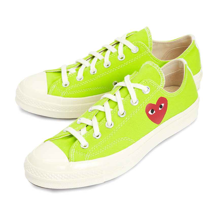 Comme Des Garçons Round Toe Sneakers In White