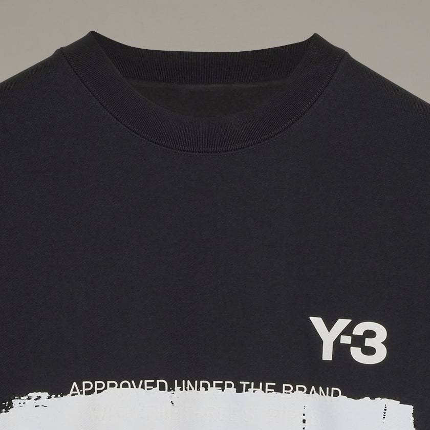 Y-3 Sweatshirt Whit Maxi Print In Black