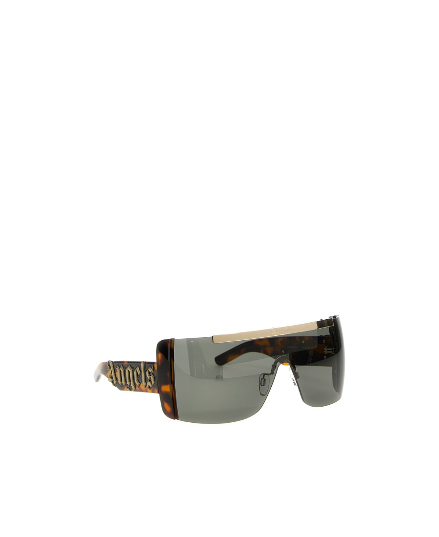 Palm Angels Tortoiseshell-effect Shield Sunglasses In Gray