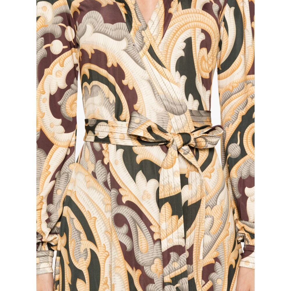 ETRO WRAPPED V-NECK DRESS