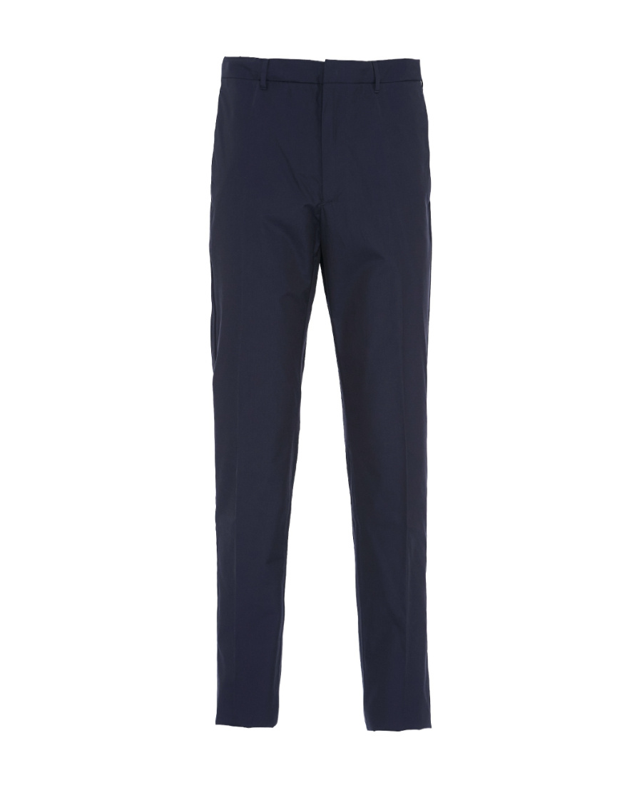 Prada Sling-inserted Bag Casual Trousers In Blue