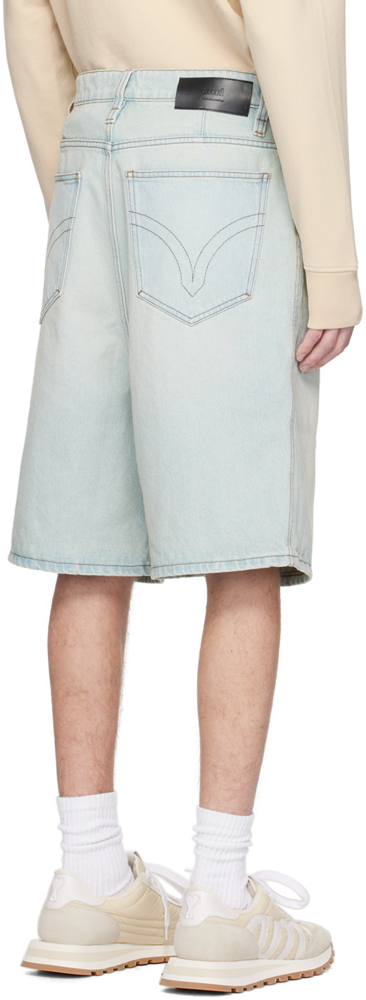 Ami Alexandre Mattiussi Alex Fit Denim Shorts In Gray