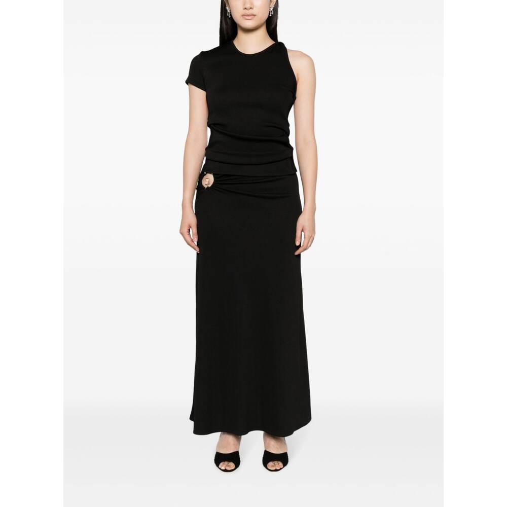 Christopher Esber Orbit Cut-out Flared Maxi Skirt In Black