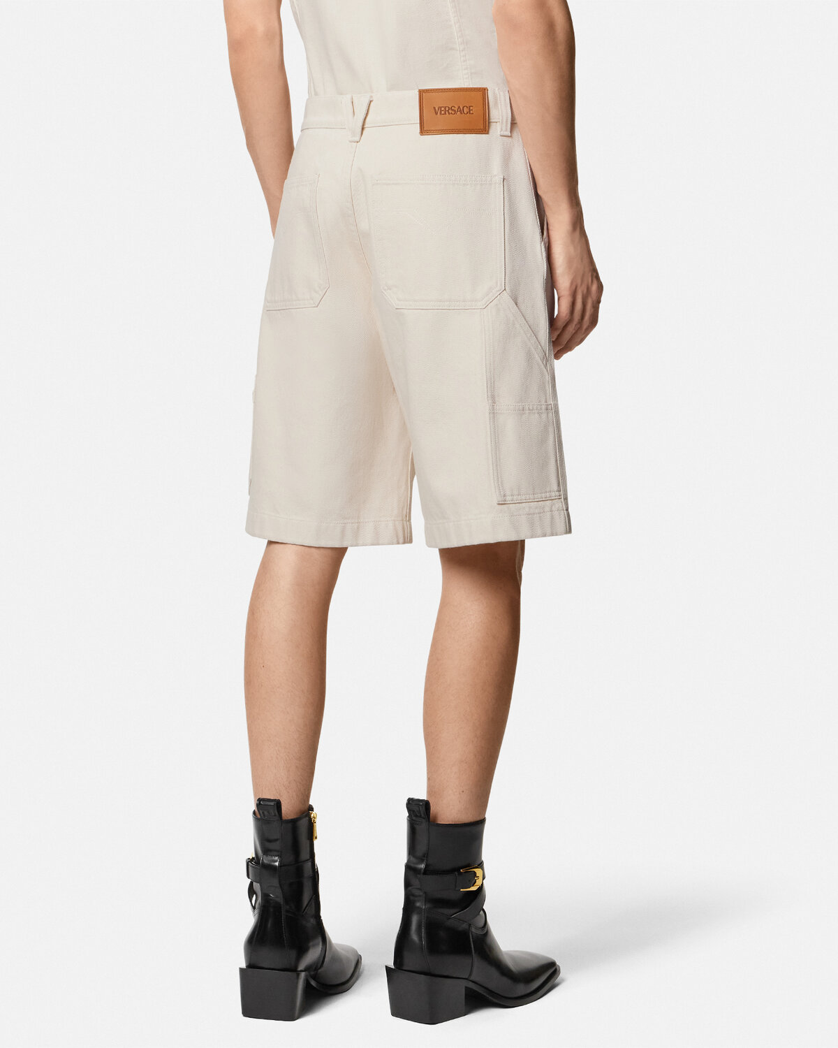 Versace Medusa Biggie Denim Cargo Shorts