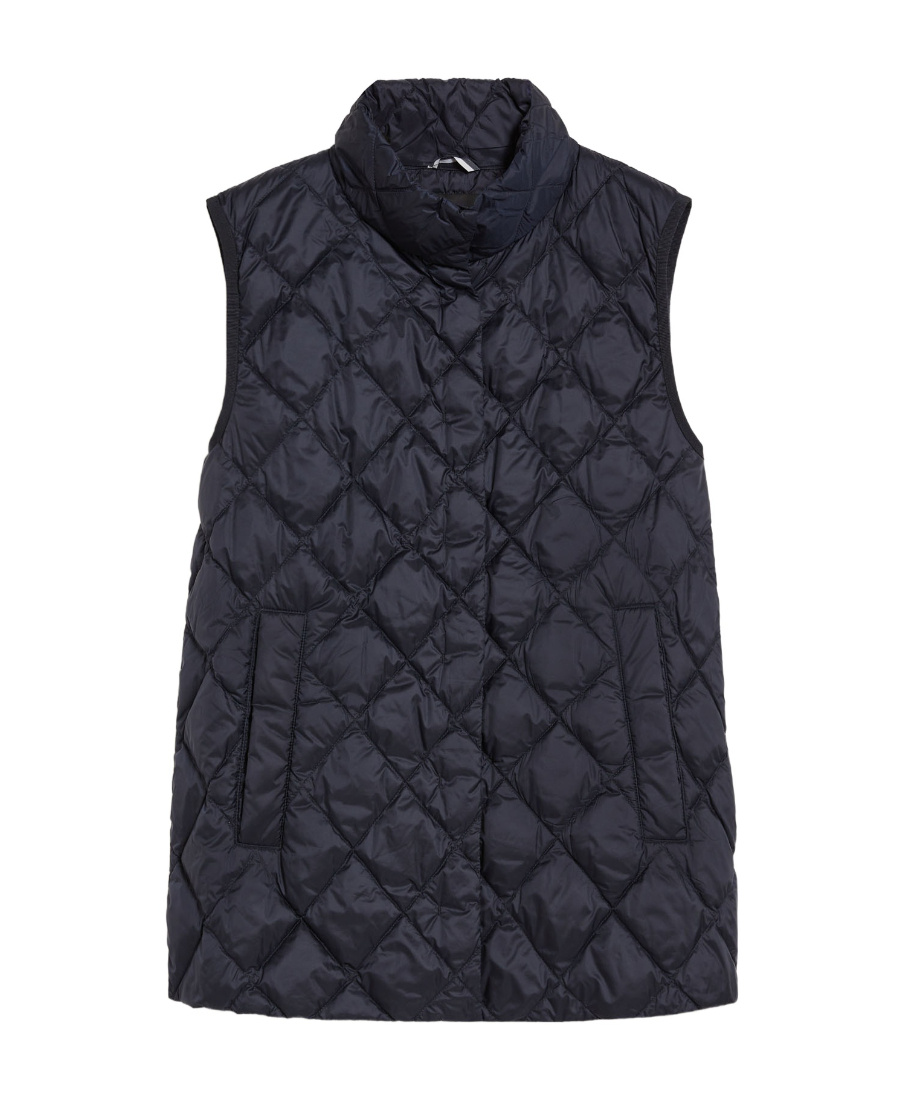 Weekend Max Mara Waterproof Quilted Vest In Black