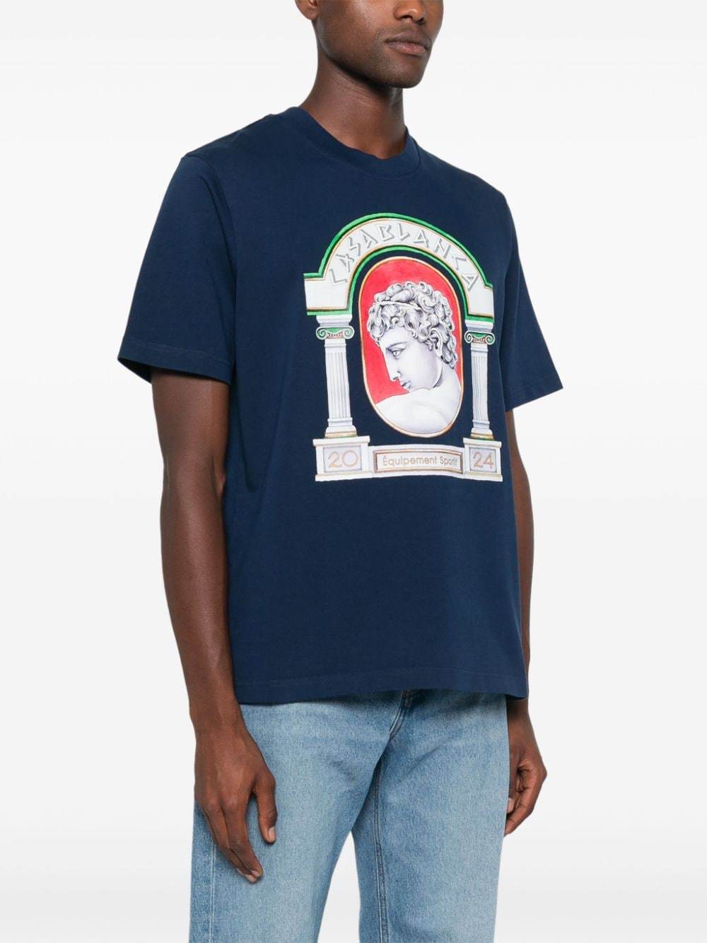 Shop Casablanca Short-sleeved T-shirt In Black