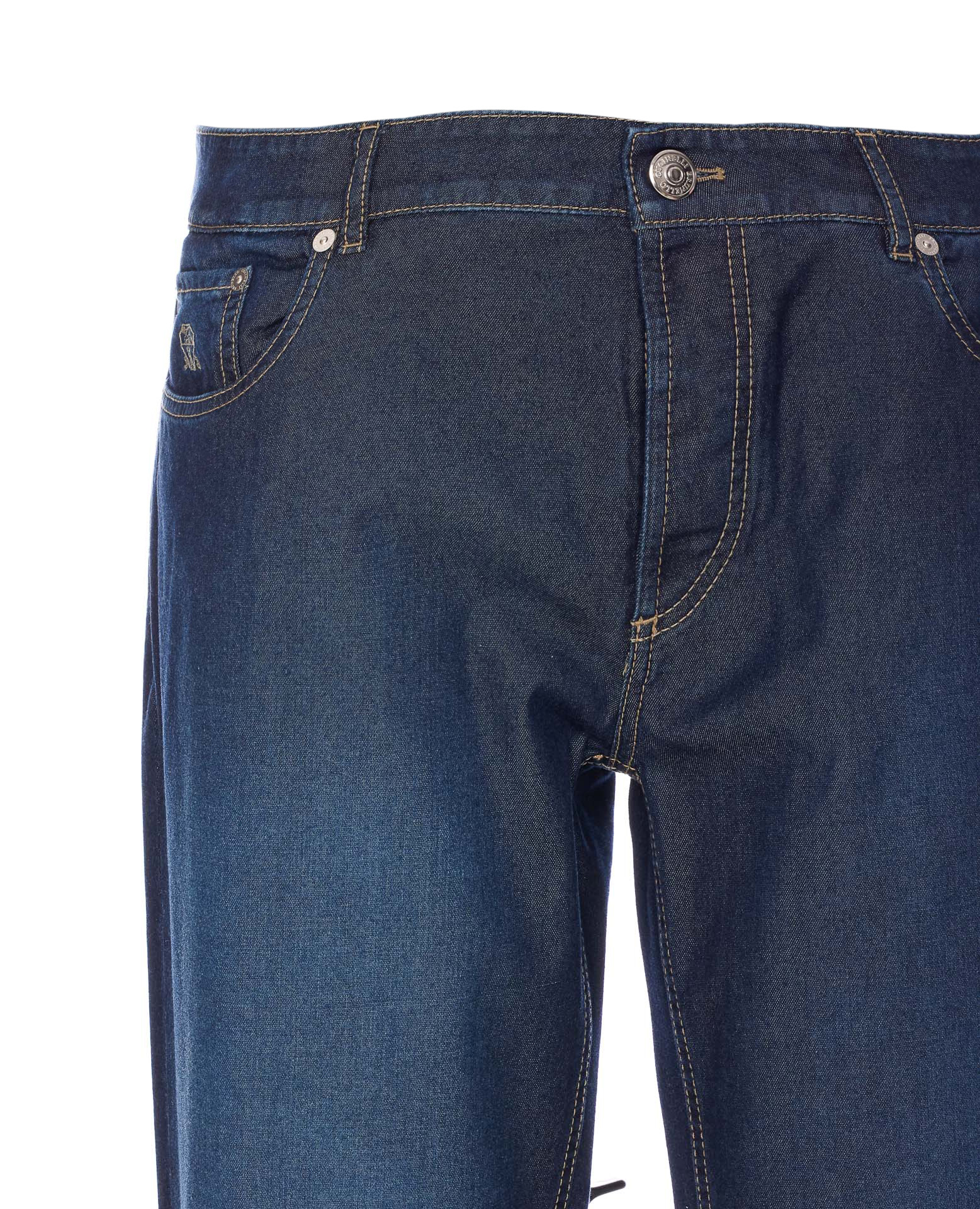 Brunello Cucinelli Belt-loop Jeans In Blue