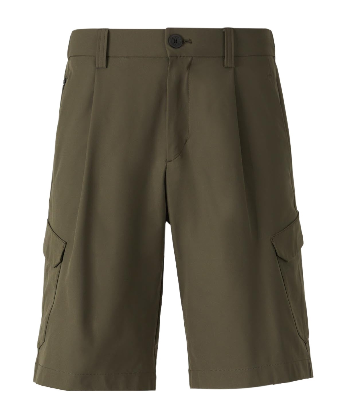 Herno Cargo Buttoned Trousers In Brown