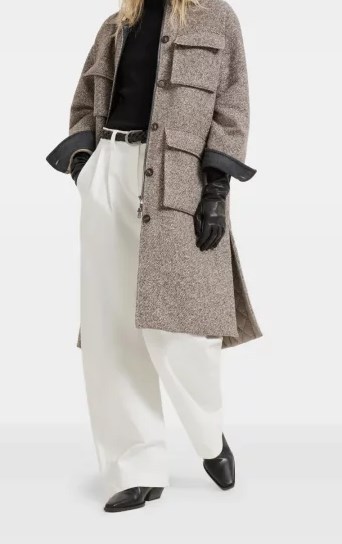 Brunello Cucinelli Herringbone Pocket Jacket In Gray