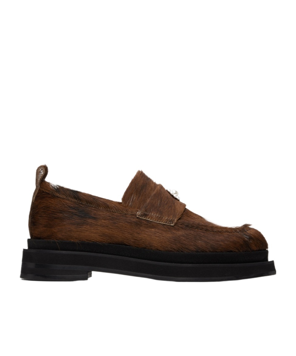 Simone Rocha Split-toed Loafers In Black