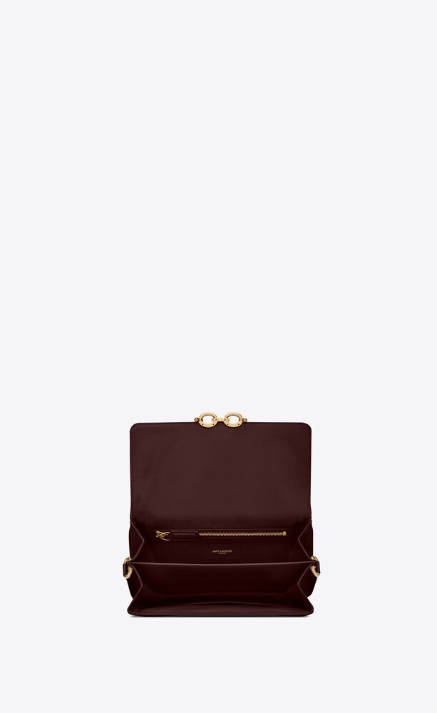 Saint Laurent Le Maillon Crossbody Bag In White
