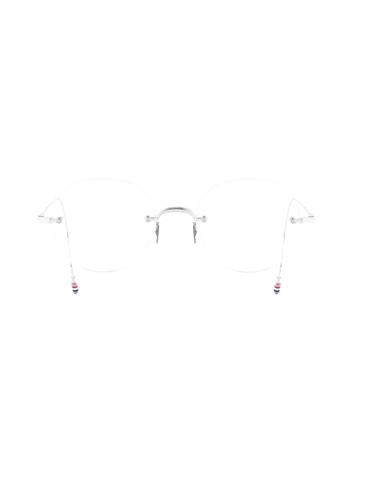 Thom Browne Round-frame Glasses In White