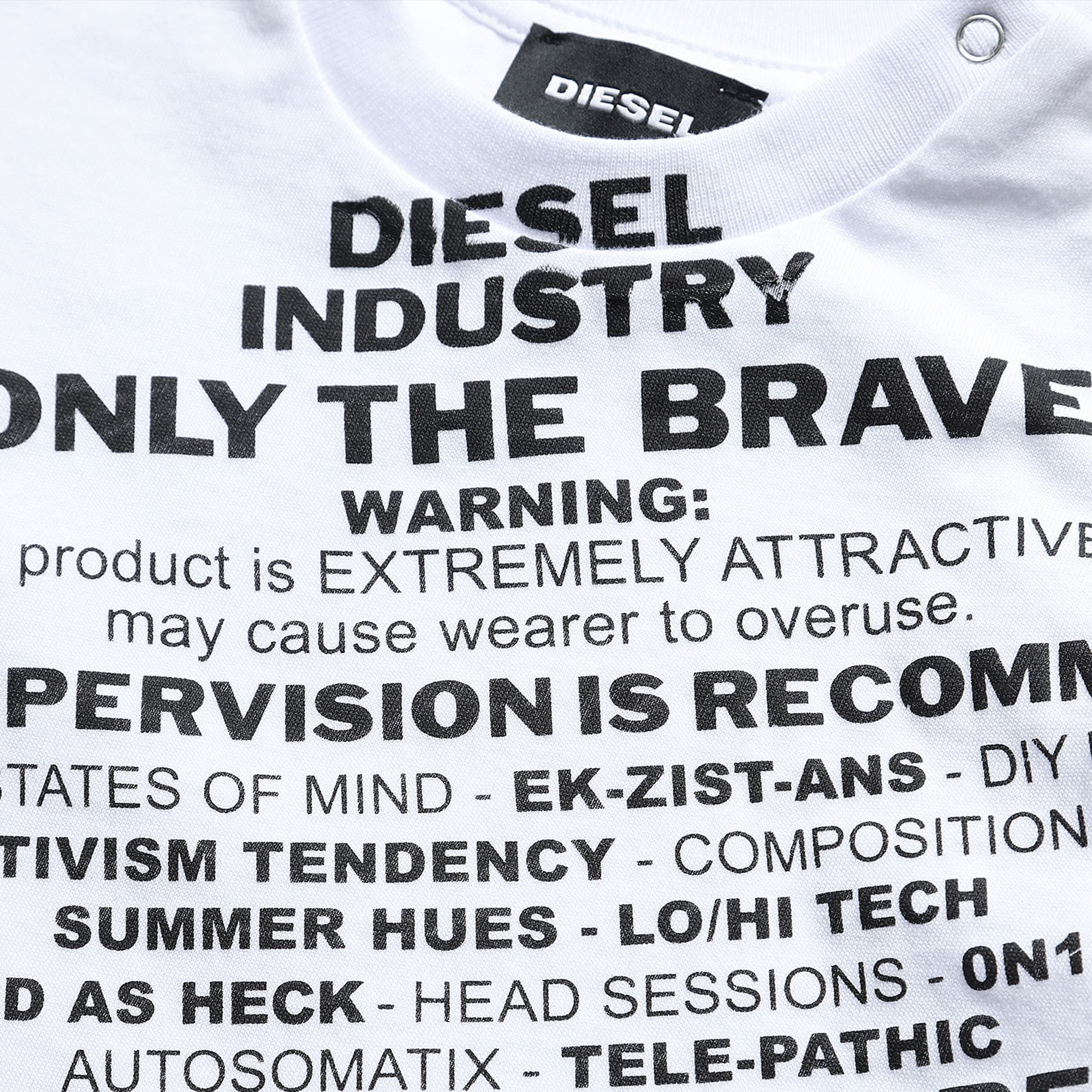 Diesel Llogo Printed T-shirt In White