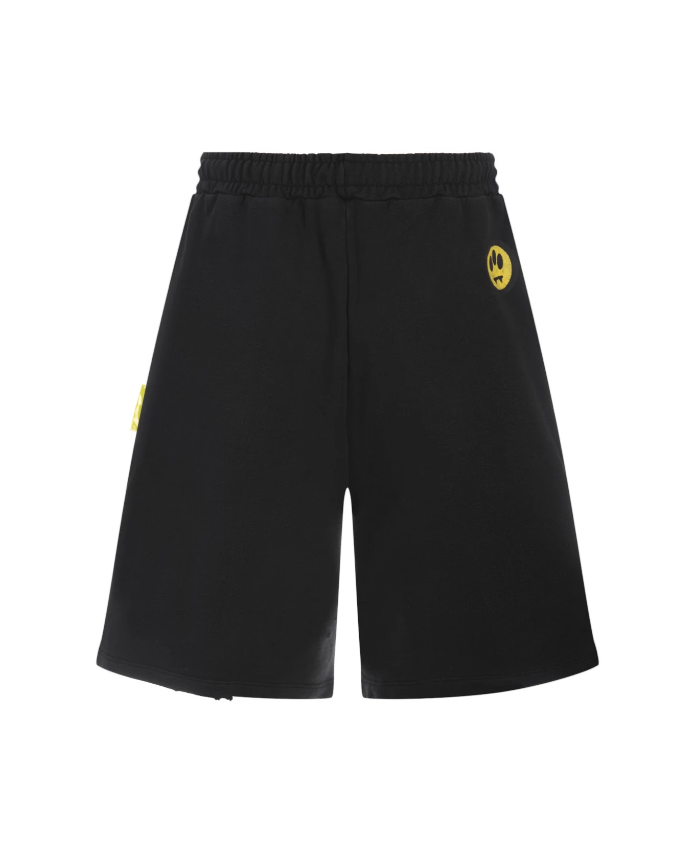 Barrow Smiley-print Distressed Shorts