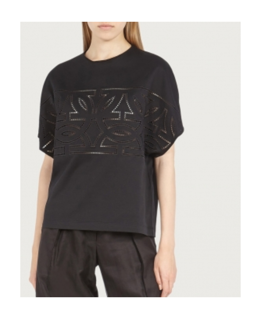 Ferragamo Logo Short-sleeved T-shirt In Black