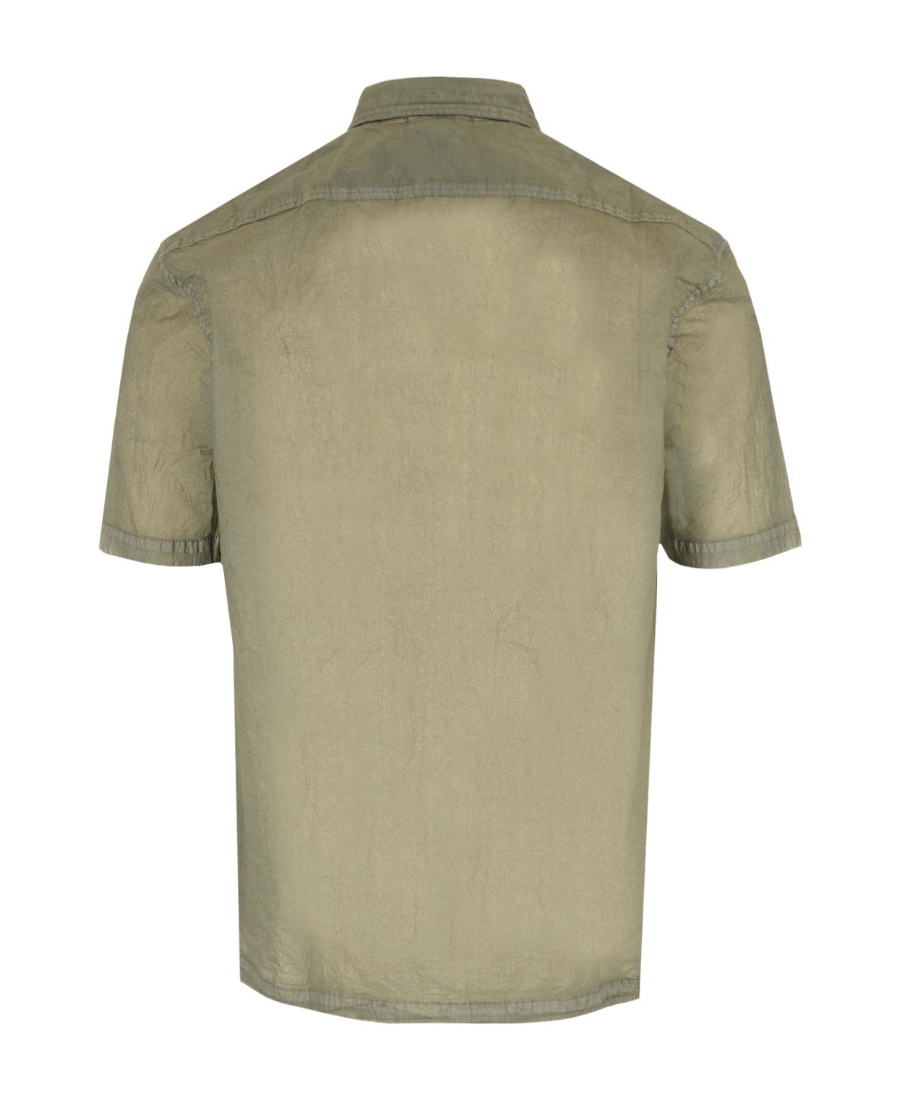 C.p. Company Cargo-pockets Semi-sheer Shirt In Nude