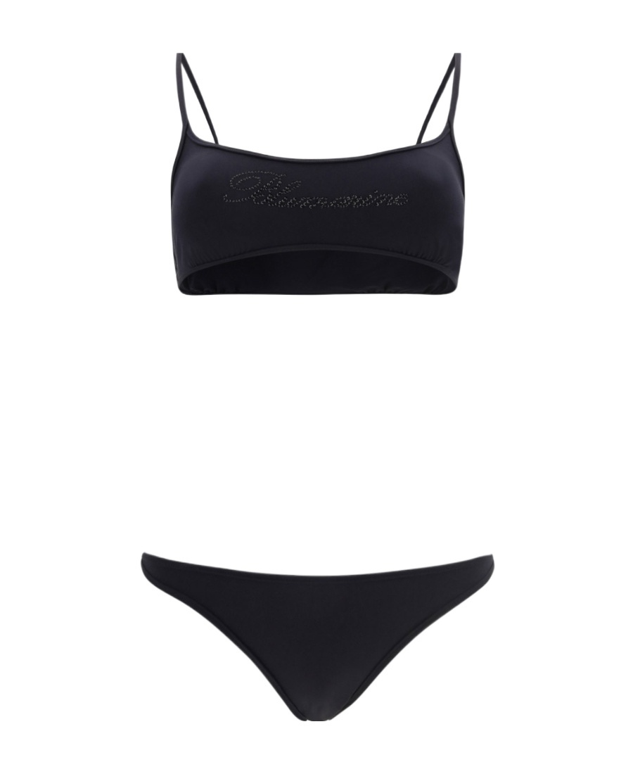 Shop Blumarine Logo-embellished Bikini In Black