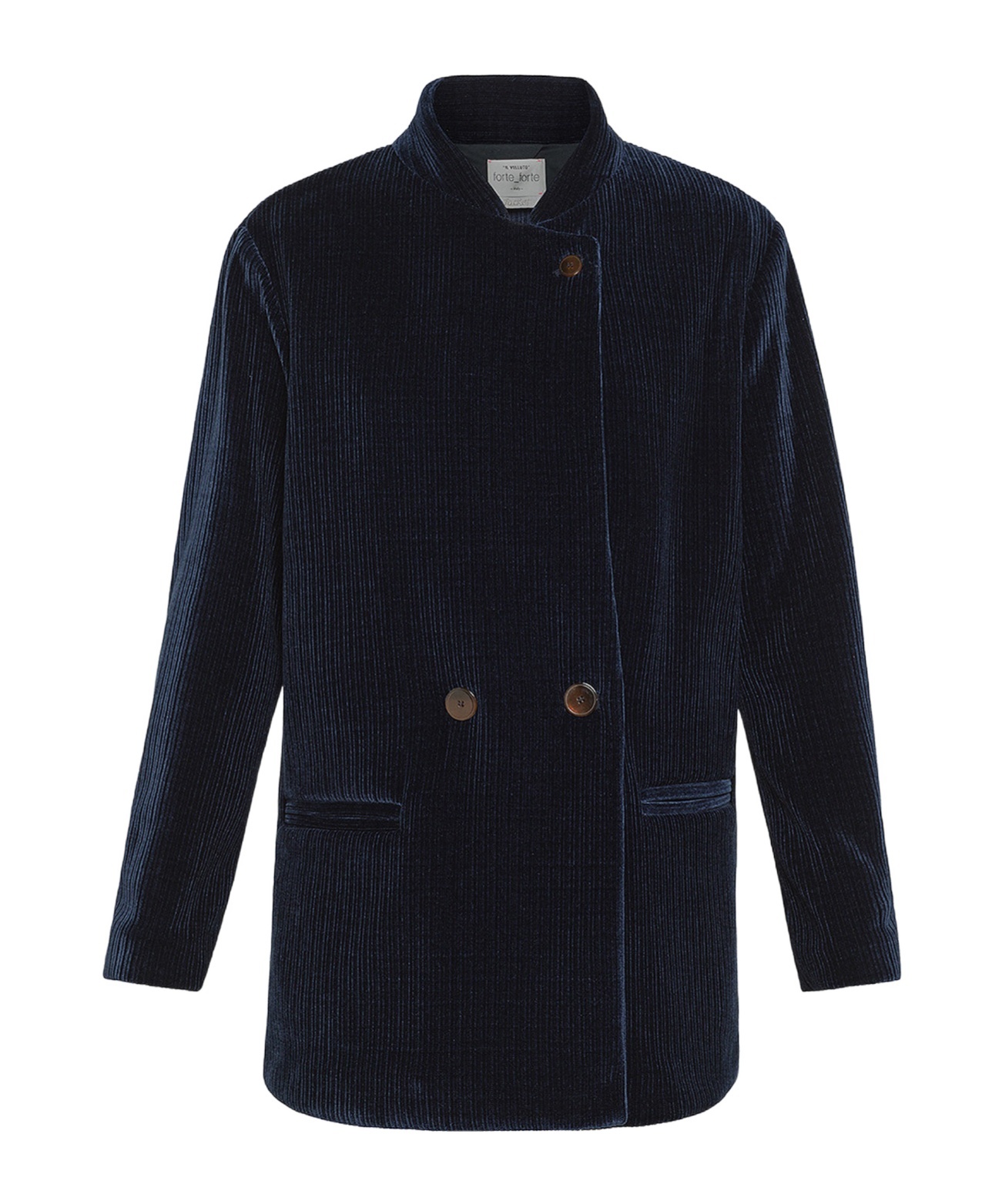Shop Forte Forte Long-sleeved Casual Jacket In Black