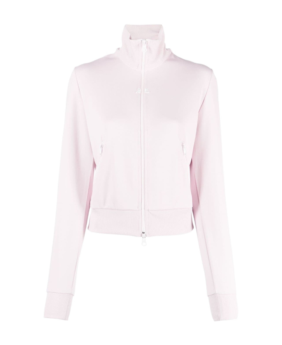 Courrèges Zip-up Cropped Jacket In White