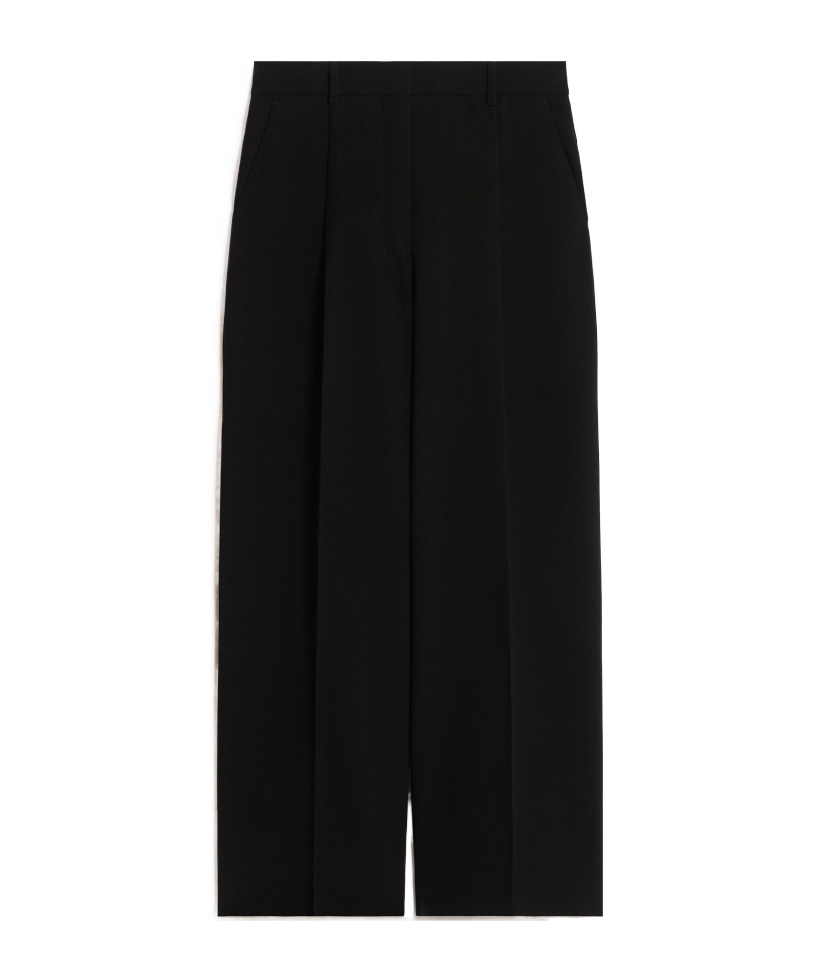 Weekend Max Mara Belt And Loop Wide-leg Pants In Black