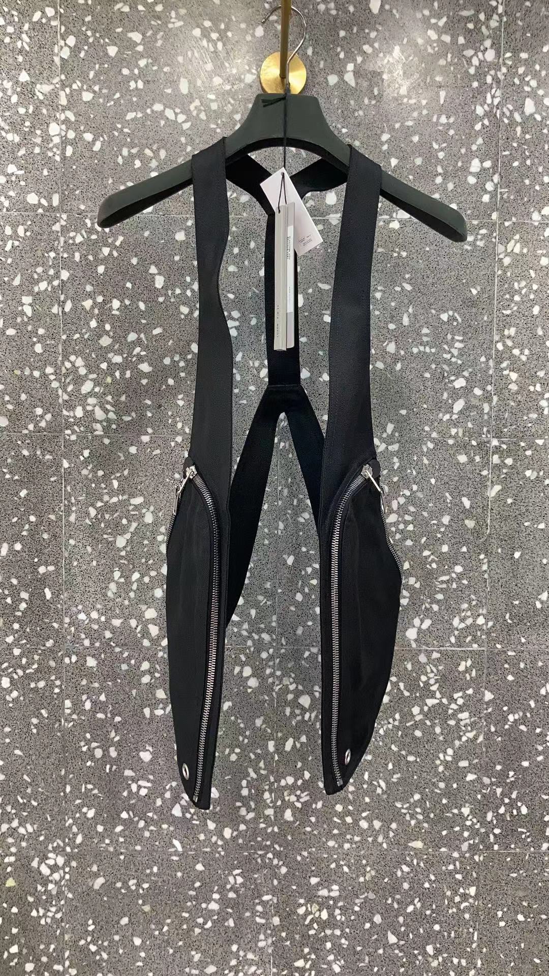 Rick Owens Bauhaus Lido Sleeveless Vest With Back Strap In Black