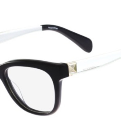 Valentino Black Logo Flat Mirror In White