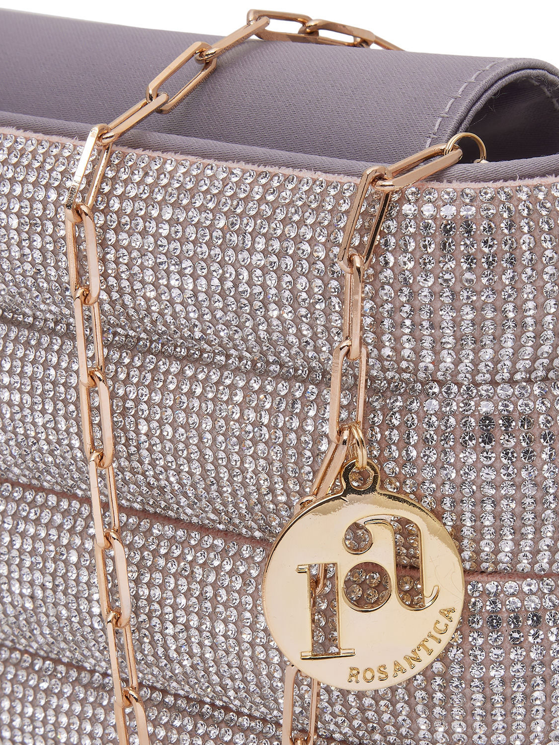 Rosantica Favilla Crystal-embellished Clutch Bag In White
