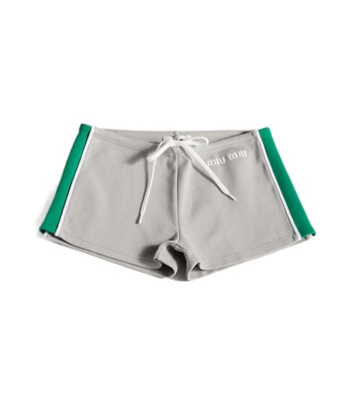 Miu Miu Technical Yarn Shorts In Multi