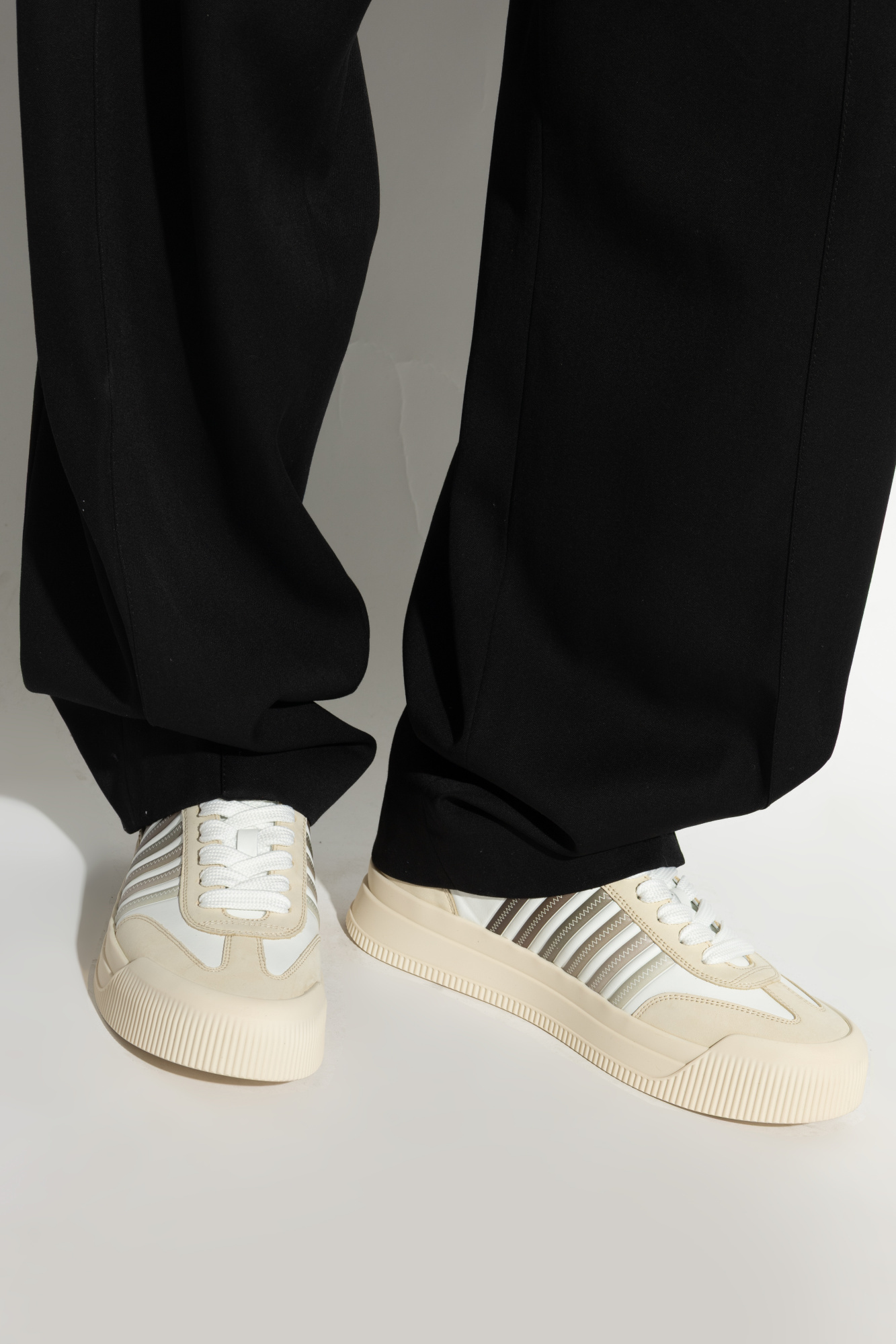 Shop Dsquared2 New Jersey Sneakers In Nude