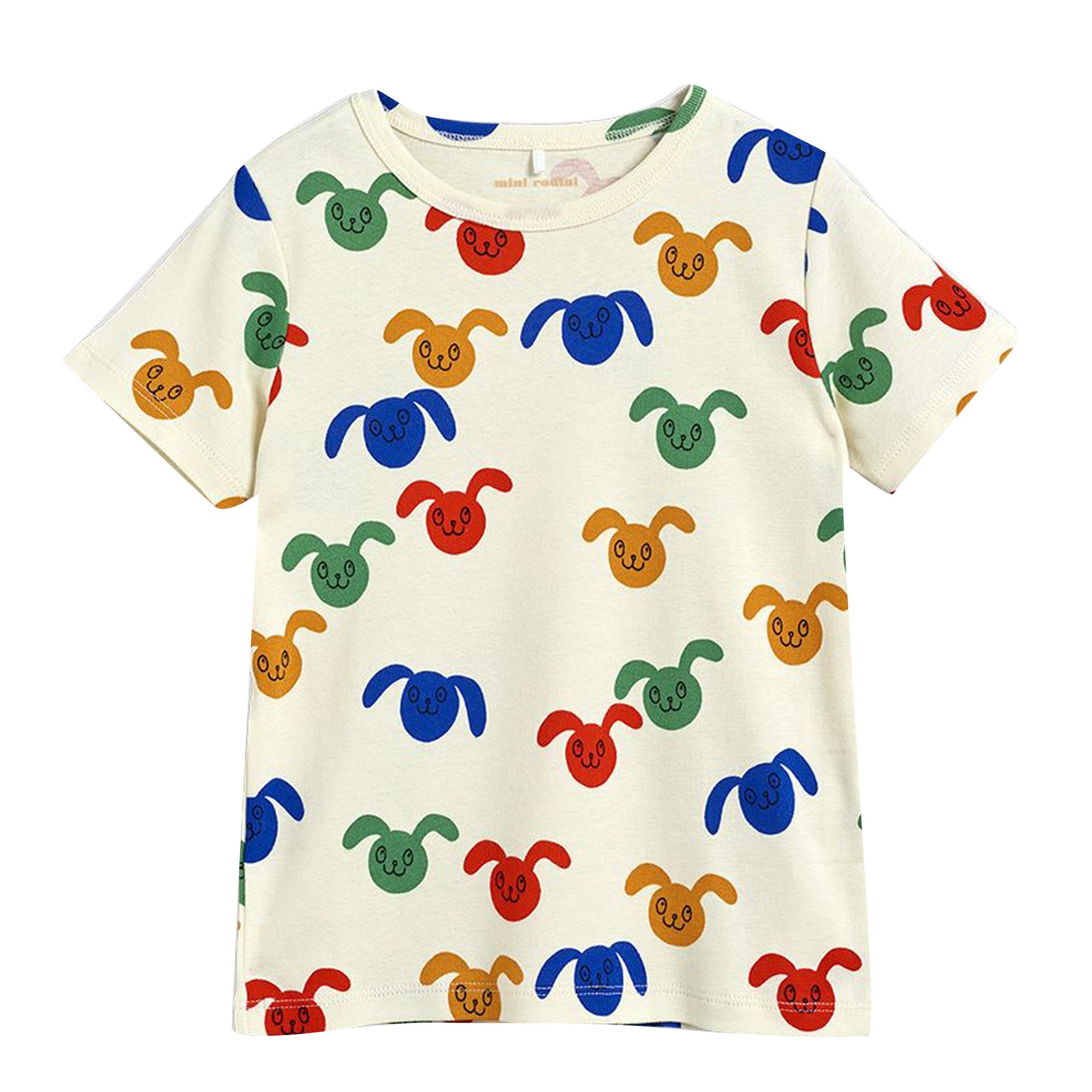 Mini Rodini T-shirt Baby Girl In Cotone Organico Stampato In White