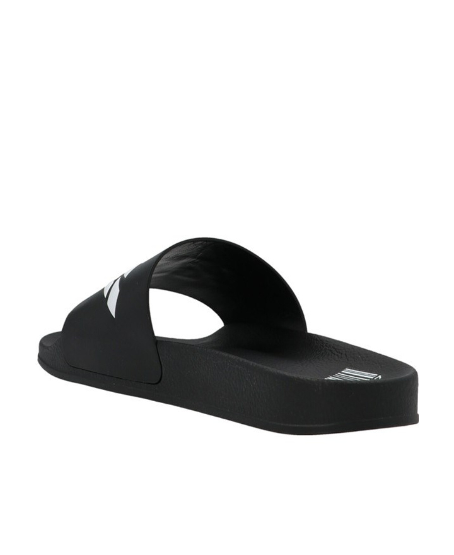 Vtmnts Logo Print Rubber Slide Sandals In Black