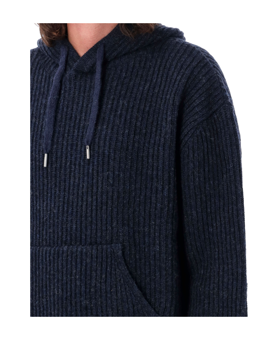 Ami Alexandre Mattiussi Ami Paris Ami De Coeur Drawstring Hoodie In Black
