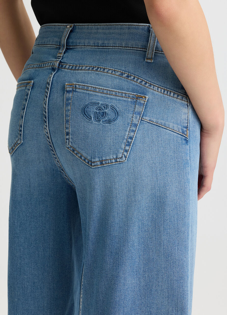 Liu •jo Wide-leg Design Flare Leg Jeans In Blue