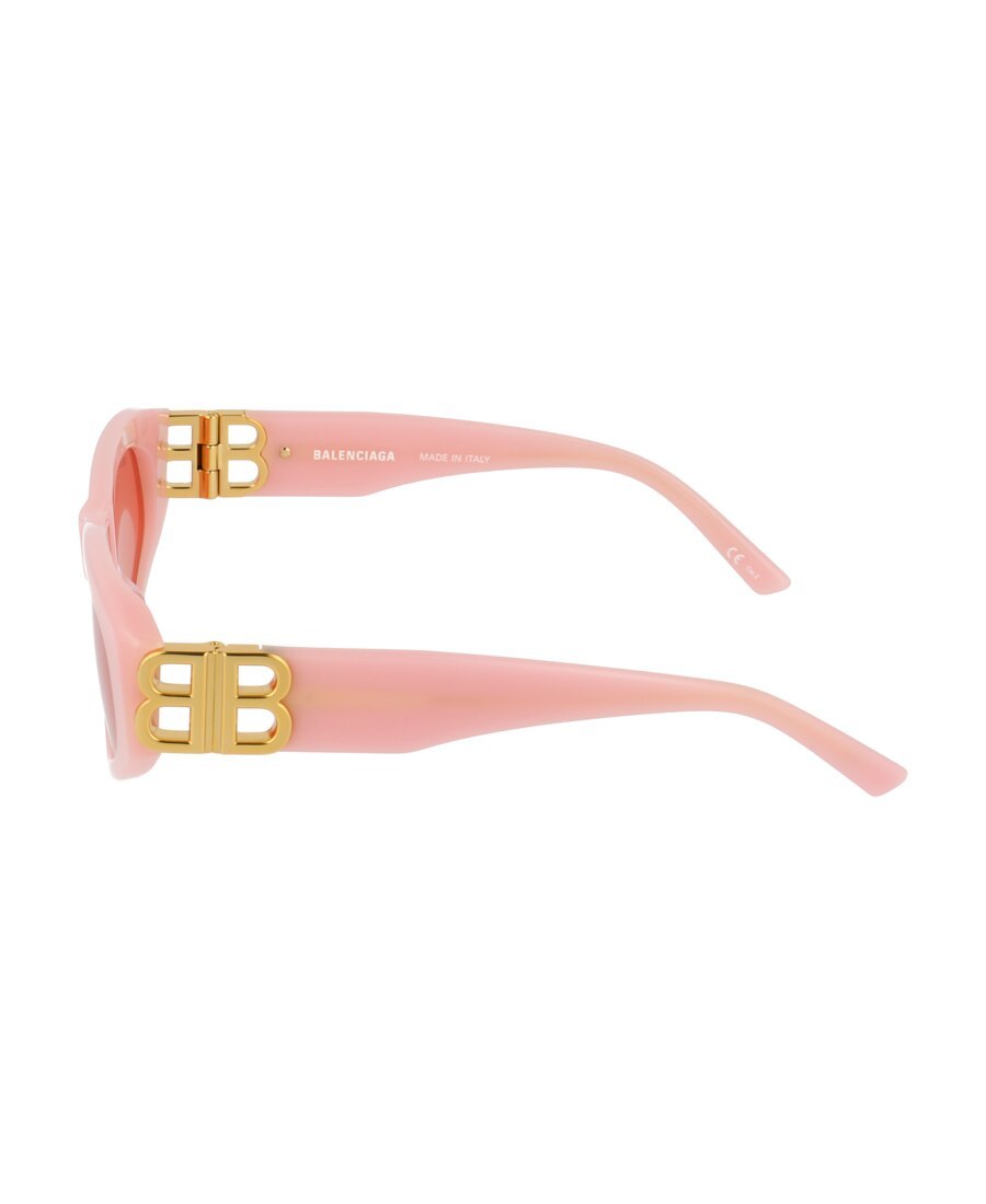 Balenciaga Bb0095s Rectangle-frame Sunglasses In Pink