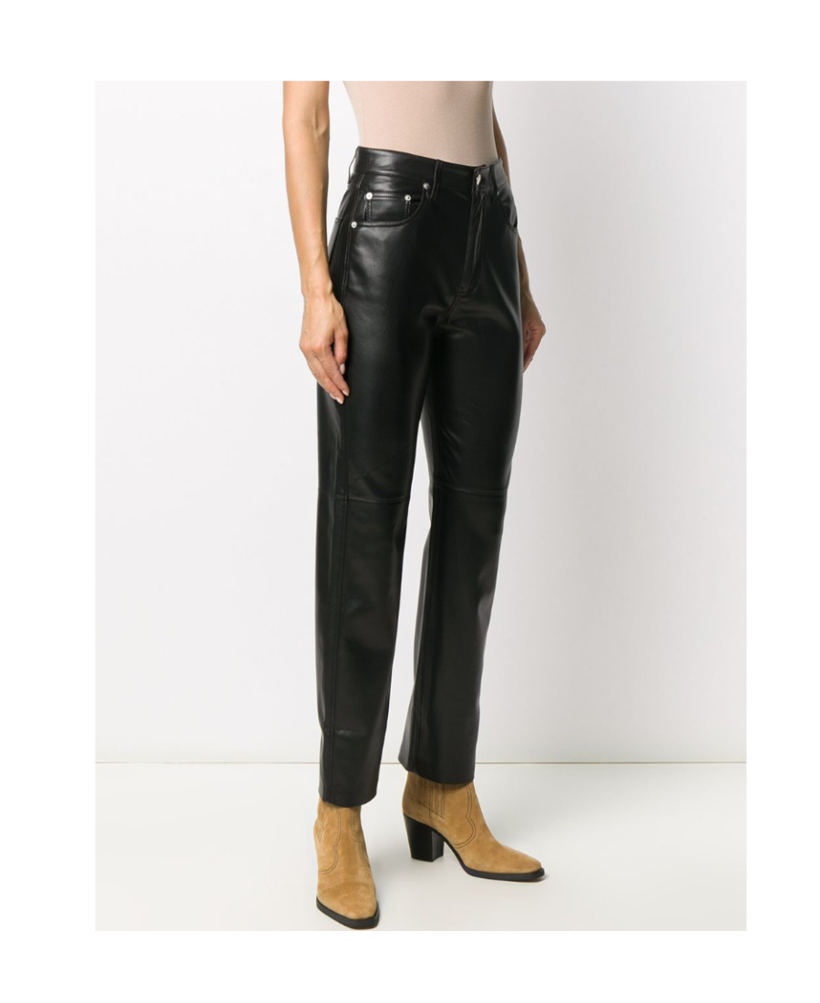 Nanushka Cropped Flared Trousers In Black