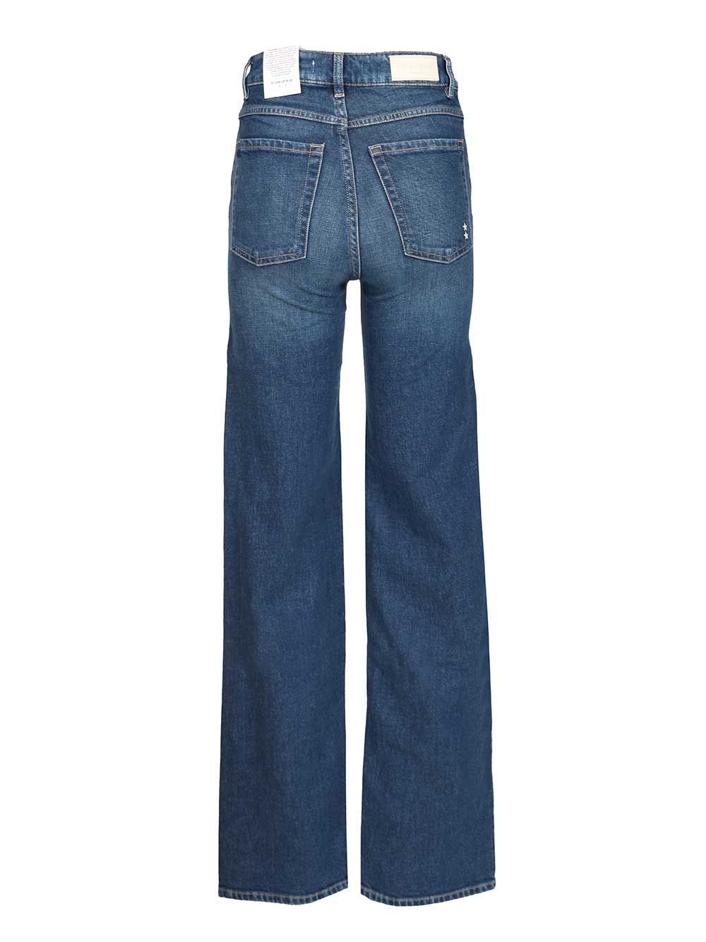 Icon Denim Denim Trousers With Belt Loops In Blue