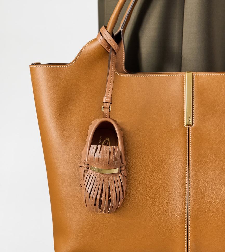 Tod's Leather Gommino Driver Shoe Charm In Brown