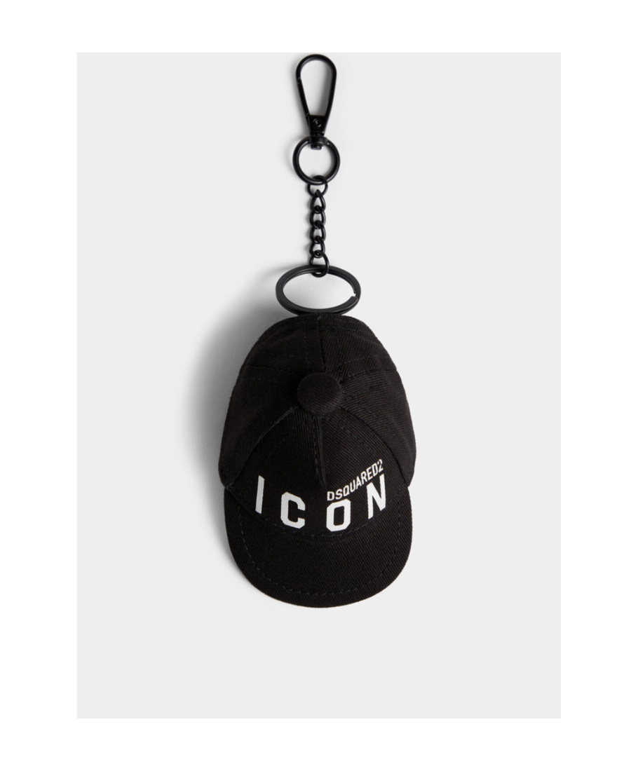 Dsquared2 Icon Logo-print Keychain In Black