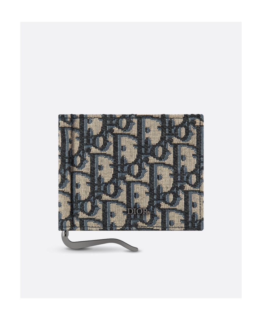 Dior Double-folded Logo Wallet In Black